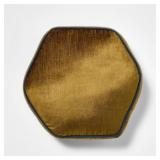 16' Textured Velvet Hexagon Throw Pillow Olive - T