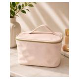 Makeup Bag with Zipper and Top Handle