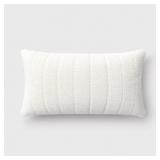 Oversized Channeled Boucle Lumbar Throw Pillow Ivo