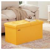 30 Inches Storage Ottoman Bench with Flipping Lid,