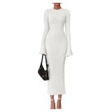 Sweater Dresses for Women 2026 Fall Bell Long Slee