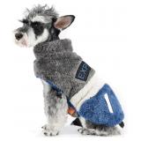 Medium Dog Winter Coat, Plush Dog Jacket with Leas