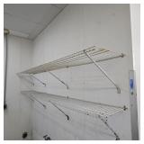 Wall-Mounted White Wire Ventilated Shelf