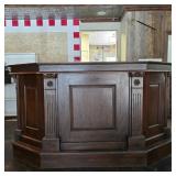 Traditional Dark Wood Reception Counter Bar