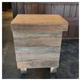 Rustic Handcrafted Weathered Wood Pedestal