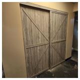 Rustic Silver Oak sliding Barn Doors