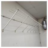 6-Foot Wall-Mounted White Wire Ventilated Shelf