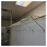 16-Foot Wall-Mounted White Wire Ventilated Shelf