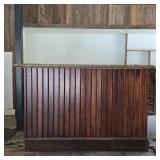 Rustic Vertical-Slat Wood Bar / Service Counter