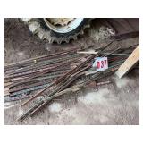 45 Lot of Used Metal Fence Posts, 6 FT