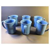Set of Six (6) Corning Blue Coffee Mugs Set of Six (6) Corning Blue Coffee Mugs