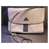 Vintage '84 Liz Claiborne Navy, Lt Grey Vinyl & Ge Vintage '84 Liz Claiborne Navy, Lt Grey Vinyl & Ge