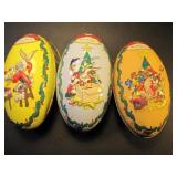 Three Christmas Eggs with Looney Tunes Scenes Three Christmas Eggs with Looney Tunes Scenes