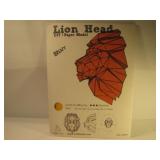 Lion Head Wall Art in Red Lion Head Wall Art in Red