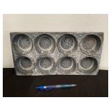 Antique Gray Enamelware Muffin Pan