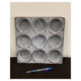Antique Gray Enamelware Muffin Pan