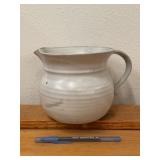 Vintage Signed Stoneware Pitcher