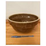 Vintage 9" Brown Pottery USA Bowl