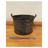 Vintage Gray Enamelware Grease Bucket