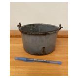 Vintage Gray Enamelware Bucket Pail