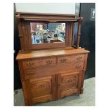 Antique Oak Dining Server Circa 1890