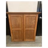 Large Antique Pine Wall Unit