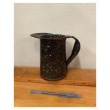 Vintage US Navy  Black Splatterware Pitcher