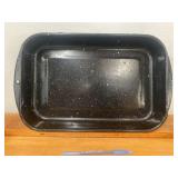Vintage Black Enamelware Pan
