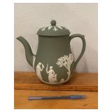 Vintage Green Wedgwood Jasperware Pitcher