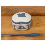 Vintage Blue White Wedgwood Jasperware Trinket