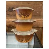 Vintage Pyrex Old Orchard Covered Casseroles