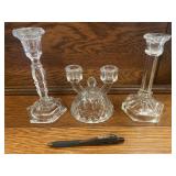Lot of 3 Candlestick Holders