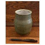 Vintage Signed Stone Glazed Vase