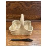 Vintage Clay Hand Made Signed Basket