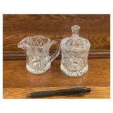 Vintahe Leaded Crystal Cream & Sugar