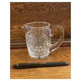 Vintage Heavy Crystal Glass Creamer