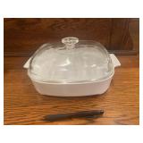 Vtg Corning Ware White Browning Dish