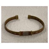 Vintage Copper Brass Silver Cuff Bracelet