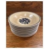 10 Pfaltzgraff Folk Art Salad Bowls 8 1/2"