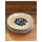 4 Pfaltzgraff Folk Art Bread Plates