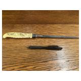 Antique Lees Bone Handle Knife Sharpener