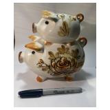 Vintage Arnart Japan Double Piggy Bank