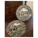 2 W R Midwinter England Landscape Plates