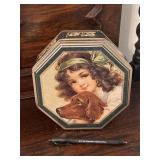 Vintage Tin Can Lady W/ Dogs