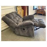 Blue Electric Reclining Rocking Chair