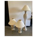 Floor Lamp W/2 Matching Table Lamps