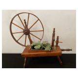 Vintage Spinning Wheel Planter