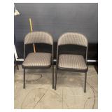 Two Samsonite Patterned Folding Chairs