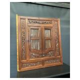Heavily Carved Decorative Mirror W/ Shutters