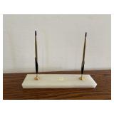 Marble Gold Pen Desk Set